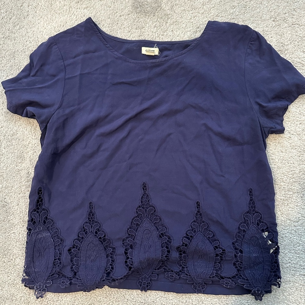 GARAGE Blouse with Sheer Detail